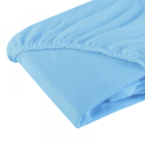 Cearsaf cu elastic din frotir Bleu 120/60 cm [1]