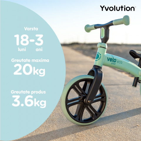 Bicicleta echilibru Yvolution Y Velo Junior Eco Green [7]
