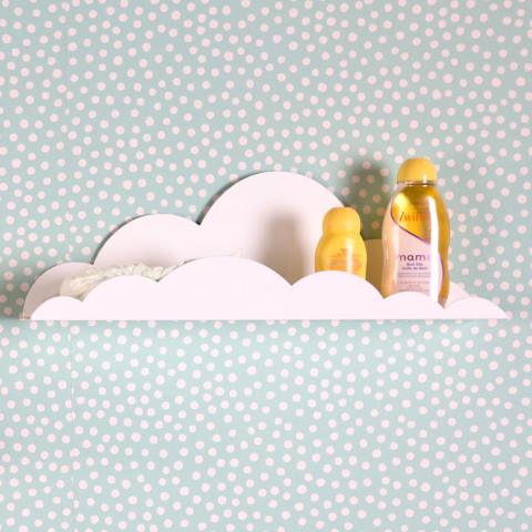 Raft de perete Norisor Childhome, Metal Alb [1]