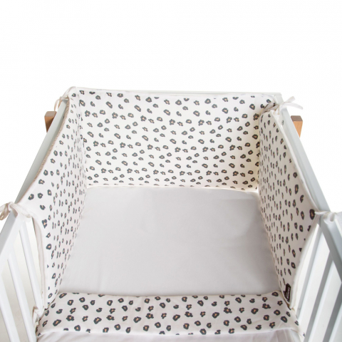 Protectie patut Childhome Jerse 35x170 cm, Leopard [2]
