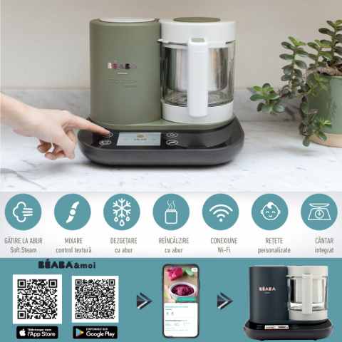 Robot Beaba Babycook Smart + Wi-Fi Grey Green [4]