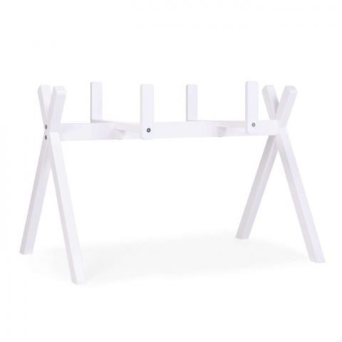 Suport pentru Cos bebe Moise Childhome si Centru de activitati, Lemn Alb [1]