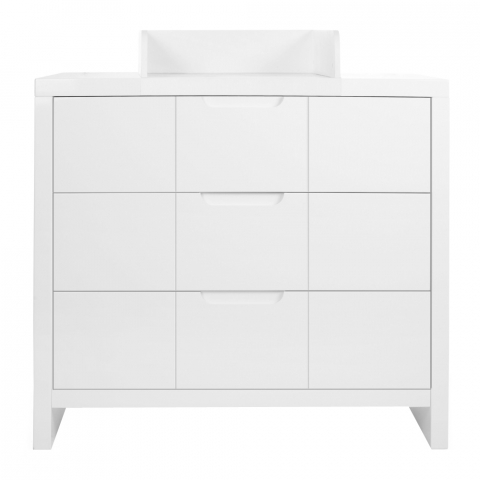 Mobilier si decoratiuni - Comoda Childhome Quadro White 100x55x89 cm cu masa de infasat, MDF Alb