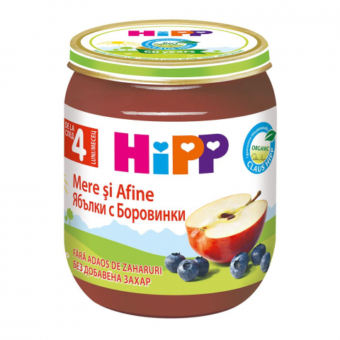 HiPP - Piure HiPP mere si afine 125g