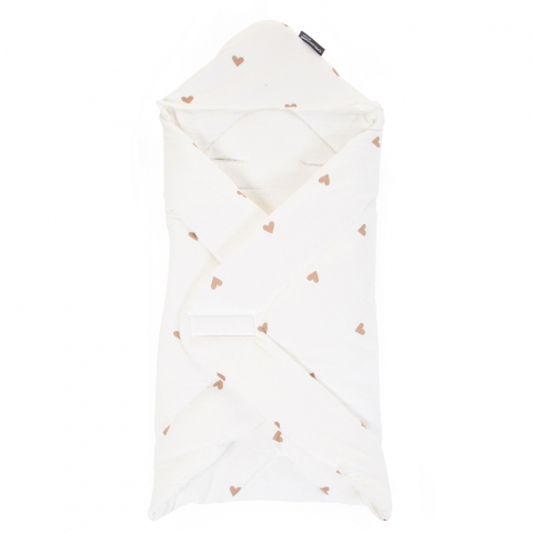 Mobilier si decoratiuni - Paturica de infasat Childhome Jerse/Muselina 75x75 cm, Inimioare