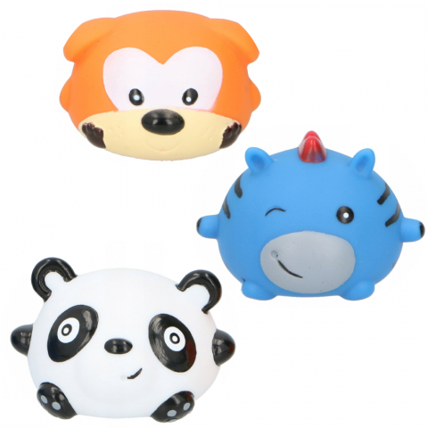 Set 3 jucarii de baie Eddy Toys, Panda, Catel, Zebra [2]