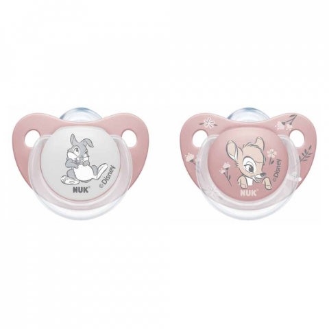 Nuk - Suzeta Nuk Disney Bambi Silicon M, 6-18 luni, Set 2 Bucati