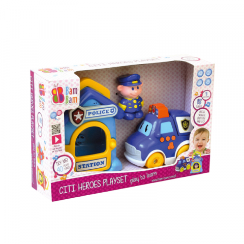BamBam - Set Masinuta si Statie de Politie Citi Heroes