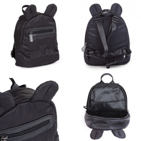 Rucsac pentru copii matlasat Childhome My First Bag Negru [1]