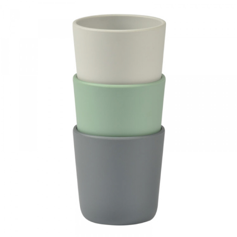 Set 3 pahare silicon Beaba Sage Green [1]