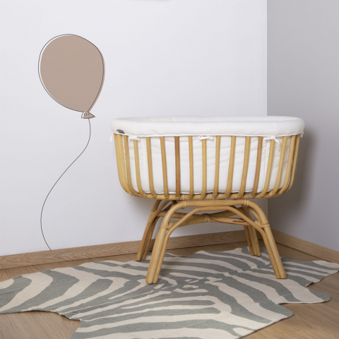 Covor Bumbac Childhome 145x160 cm, Zebra Gri [2]