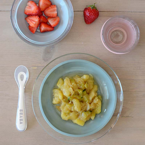 Set de masa 3 piese din sticla DURALEX cu suport antiaderent - Eucalyptus [3]