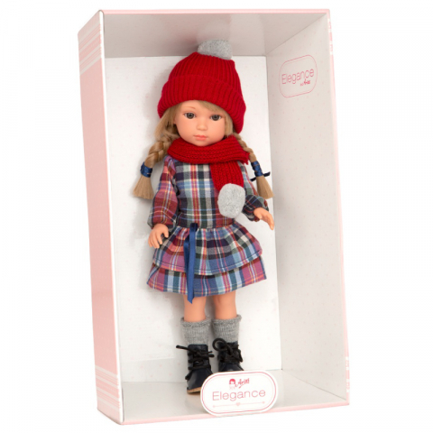 Papusa Arias Carlota Elegance 36 cm Red/Gray [2]