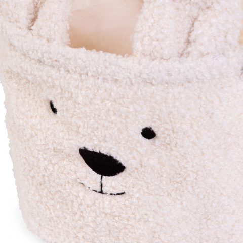 Cos depozitare Childhome 25x20x20 cm, Teddy Alb [2]