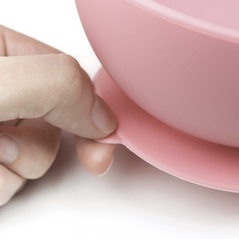Farfurie silicon cu ventuza roz [4]