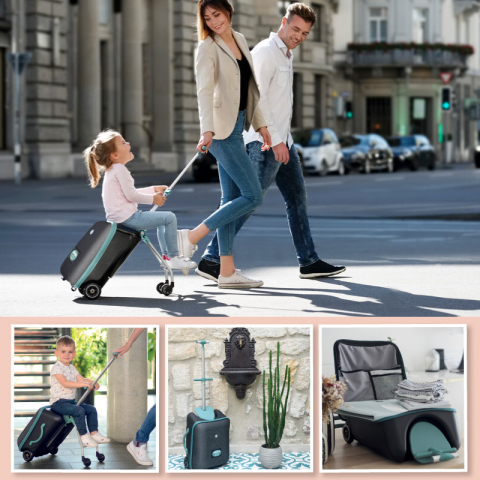 Troler Beaba Luggage Eazy Green Blue [2]