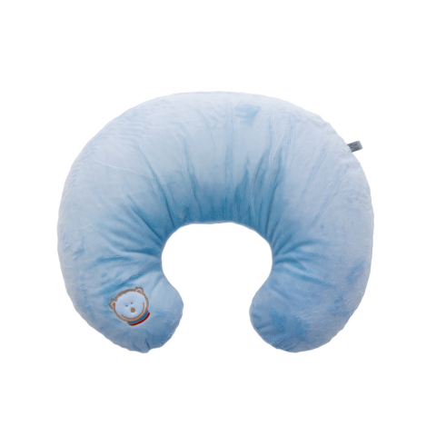 Fiki Miki - Perna de alaptare fiziologica husa blanita bleu colectia Mis Mat 72 cm