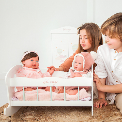 Pat balansoar din lemn pentru papusi Arias Firenze, 50x39.5x29.5 cm [1]