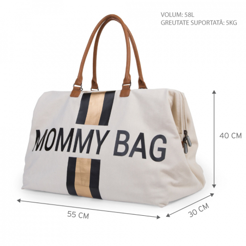 Geanta de infasat Childhome Mommy Bag Ivoire [6]