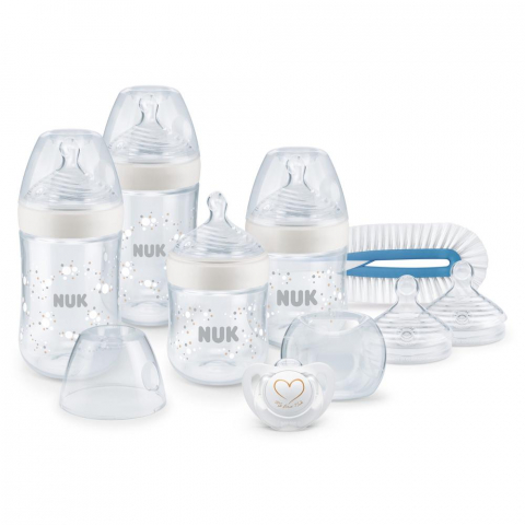 Nuk - Set Nuk Nou Nascut Nature Sense Perfect Start cu Control Temperatura Alb