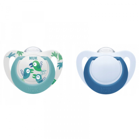 Nuk - Suzeta Nuk Star Silicon 18-36 luni Pasare, Set 2 Bucati