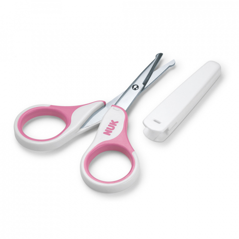 BAIE & ESENȚIALE - Nuk forfecuta unghii cu capac protector 0m+ Roz