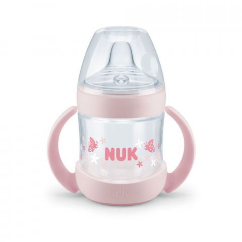 Nuk - Biberon Nuk Nature Sense Cu Tetina De Invatare Roz