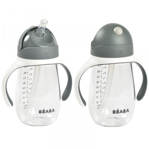 Cana cu pai din Tritan Beaba 300 ml Mineral Grey [1]