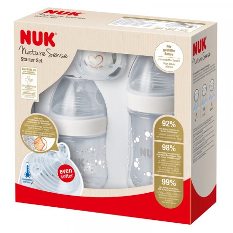 Set Nuk Nou Nascut Nature Sense Start cu Control Temperatura Alb [1]