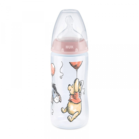 Nuk - Biberon Nuk First Choice 300 ml Tetina Silicon Disney Roz 0-6 luni 