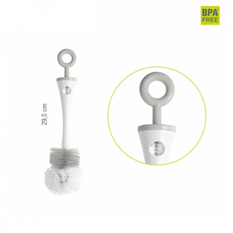 BAIE & ESENȚIALE - Perie biberoane 2 in 1 cu suport