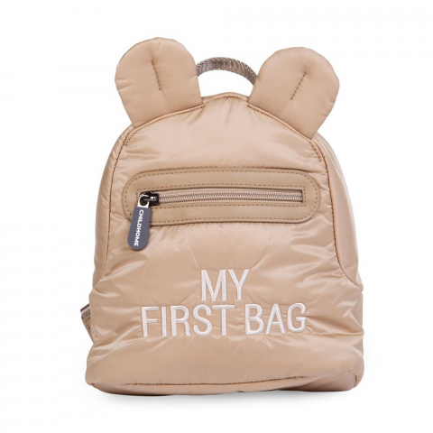 Genti - Rucsac pentru copii matlasat Childhome My First Bag Bej