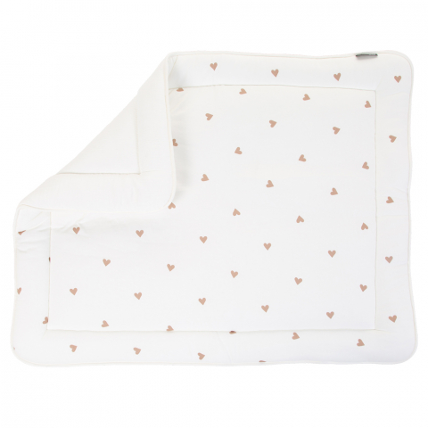 Salteluțe - Salteluta de joaca Childhome 75x95 cm Jerse Muselina, Inimioare