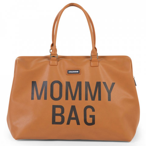 Genti - Geanta de infasat Childhome Mommy Bag piele ecologica Maro