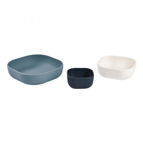Set 3 boluri din silicon Beaba Night Blue [1]