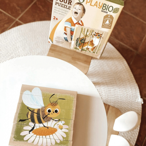 Quercetti Four Puzzle Animale Salbatice Bio [1]