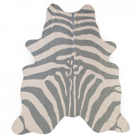 Mobilier si decoratiuni - Covor Bumbac Childhome 145x160 cm, Zebra Gri