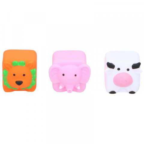 Set 3 jucarii de baie Eddy Toys, Elefant, Vaca, Leu [1]