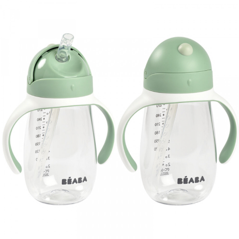 Cana cu pai din Tritan Beaba 300 ml Sage Green [1]