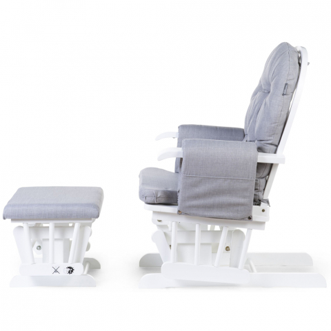 Fotoliu balansoar pentru alaptat Childhome cu suport pentru picioare, Gri [2]