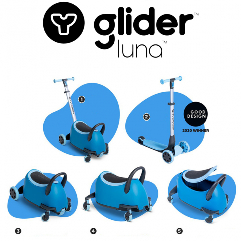 Trotineta 5-in-1 Yvolution Y Glider Luna Red [8]