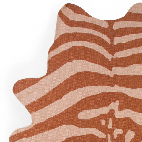 Covor Bumbac Childhome 145x160 cm, Zebra Nude [1]