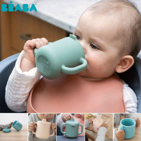 Cana de antrenament silicon Beaba Sage Green [4]