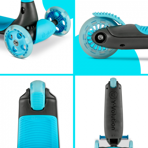 Trotineta cu 3 roti Yvolution Y Glider Kiwi Blue [4]