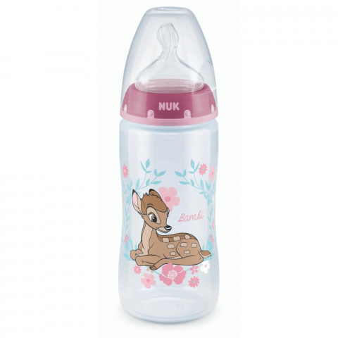 Nuk - Biberon Nuk First Choice PP 300 ml Tetina Silicon Disney Bambi Orificiu M 6-18 luni