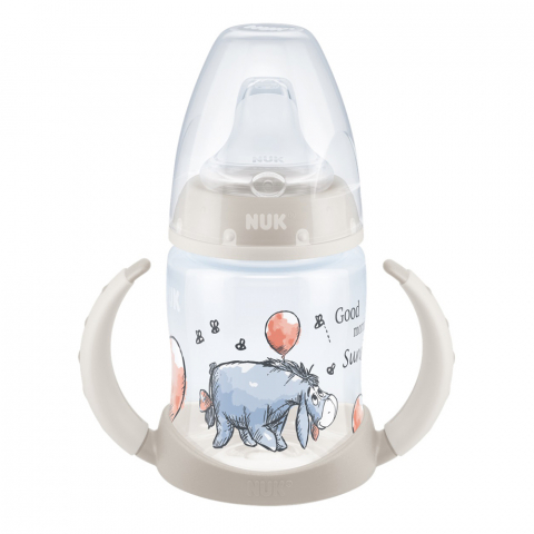 Nuk - Biberon Nuk Learner First Choice Control Temperatura 150 ml Eeyore Gri 6-18 luni