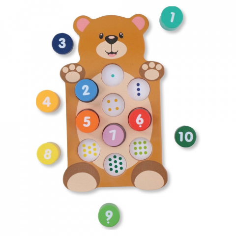 Joc educativ din lemn cu numere Marionette 11 piese [1]