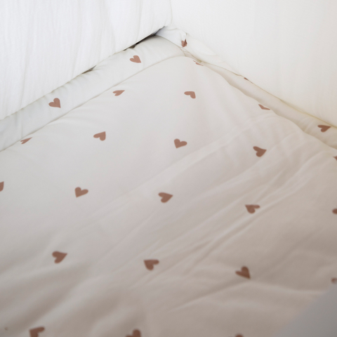 Salteluta de joaca Childhome 75x95 cm Jerse/Muselina, Inimioare [4]