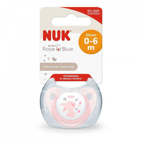 Suzeta Nuk Baby Rose Silicon M1 Iepuras 0-6 luni [1]