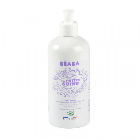 Beaba - Gel de dus corp si par pentru bebelusi Beaba 500 ml, Certificat Organic